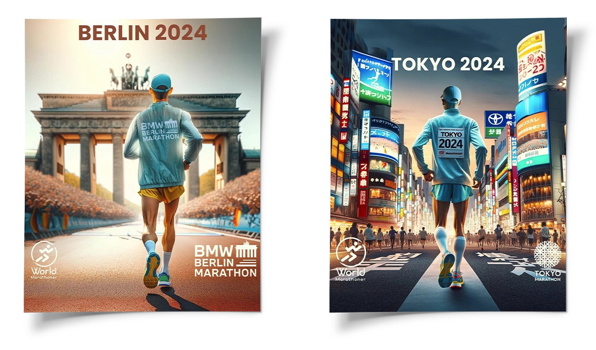 grafiki social media - post o maratonie - World Marathoner