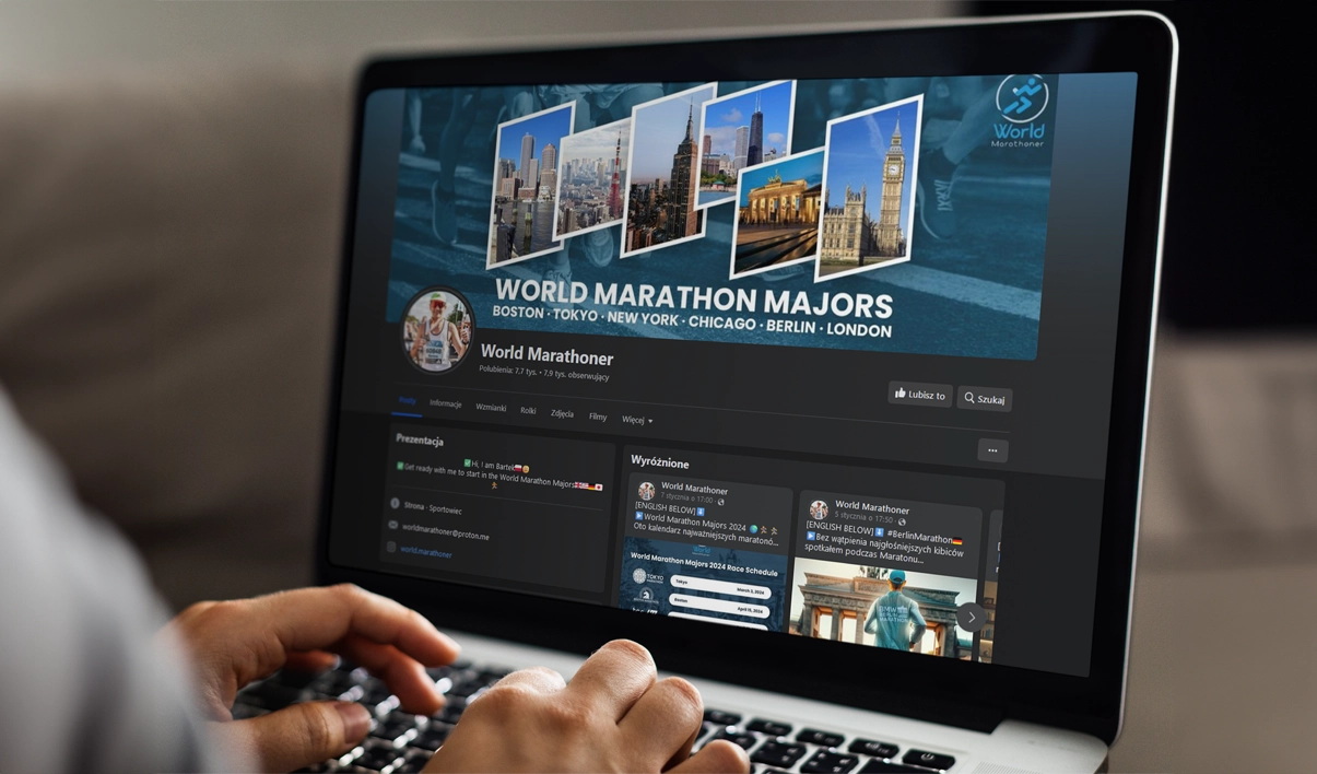 grafiki social media - tło komunikacji - World Marathoner
