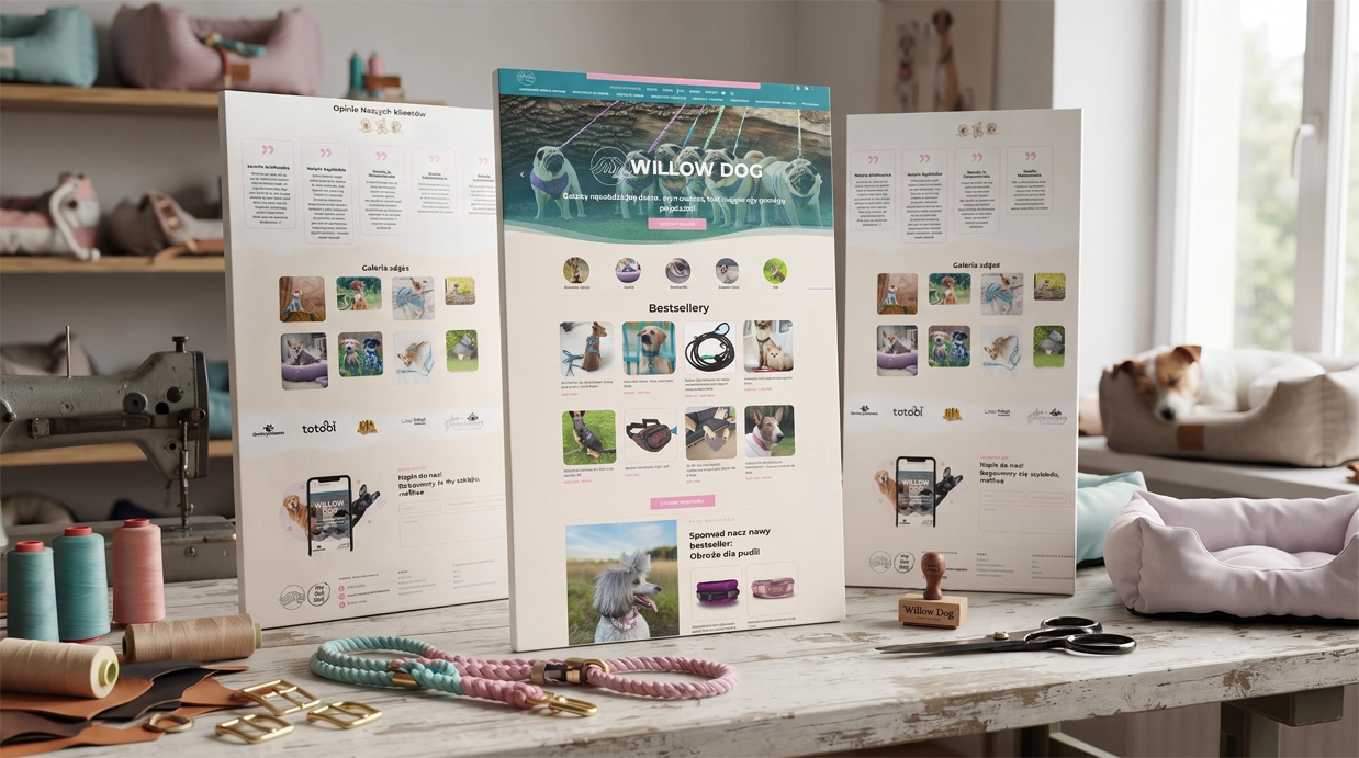 Sklep internetowy z rękodziełem dla psów - Willow Dog - Sklep WooCommerce