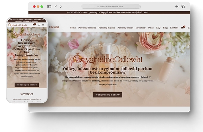 Sklep WooCommerce z odlewkami perfum - strona główna - Oryginalne Odlewki
