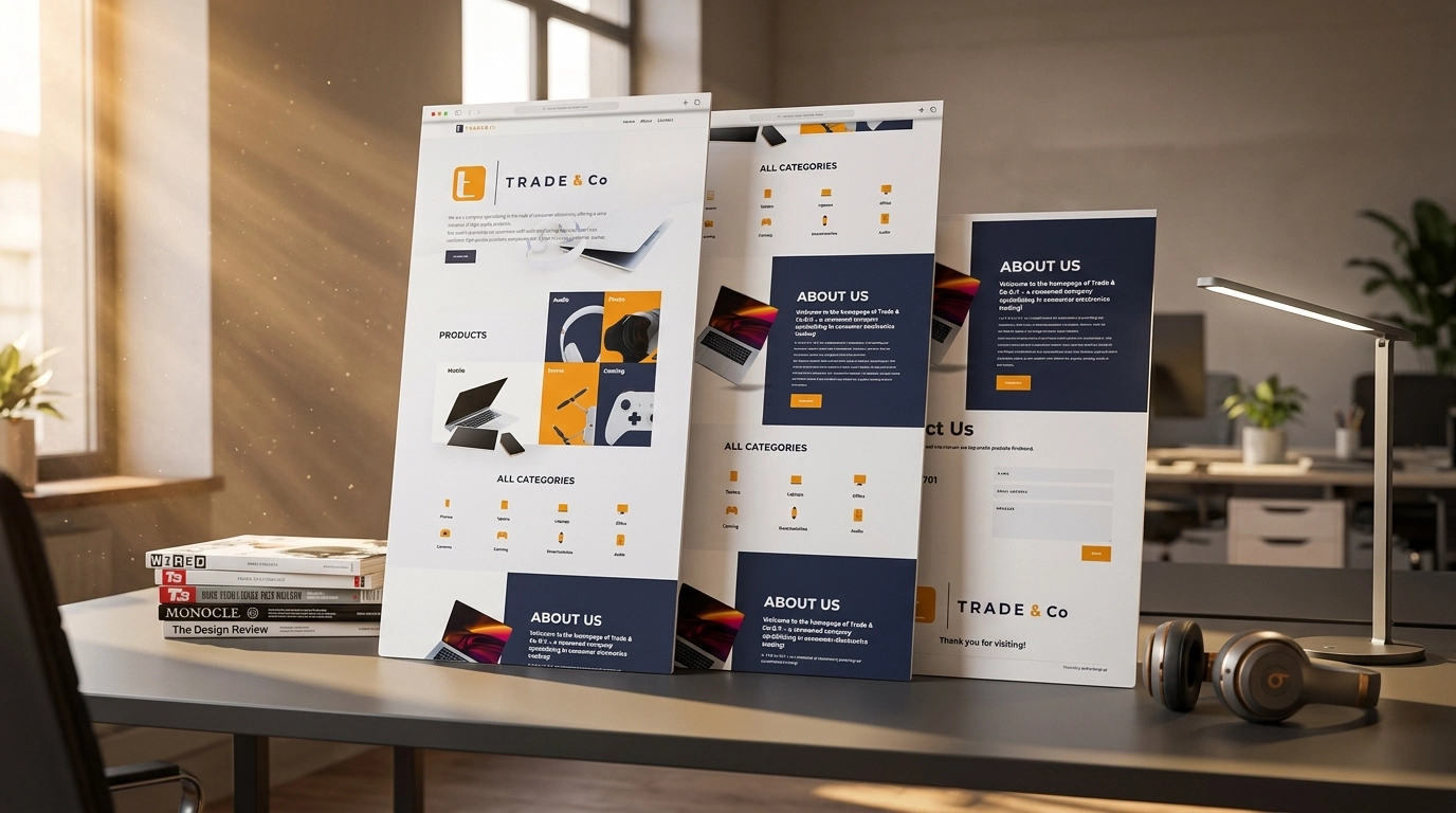 Strona wizytówka Trade & Co B.V. - elektronika użytkowa