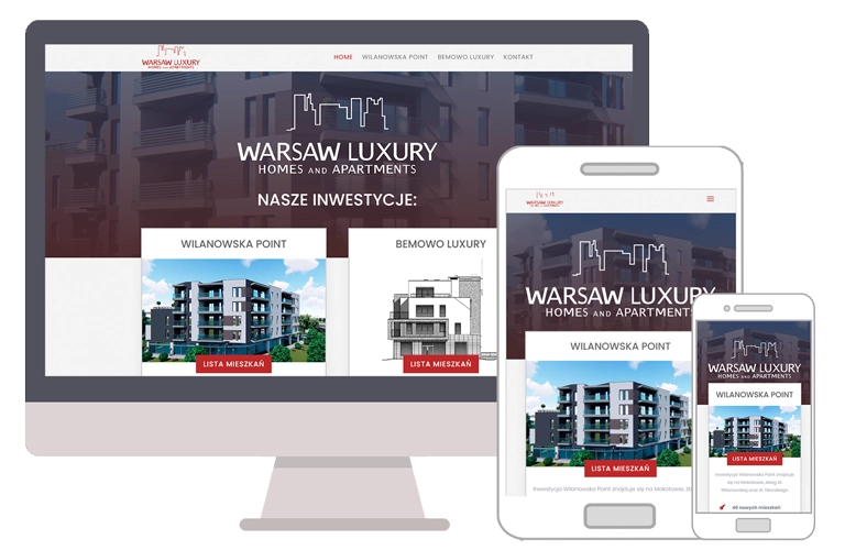 Strona dla dewelopera - widok szczegółów - Warsaw Luxury