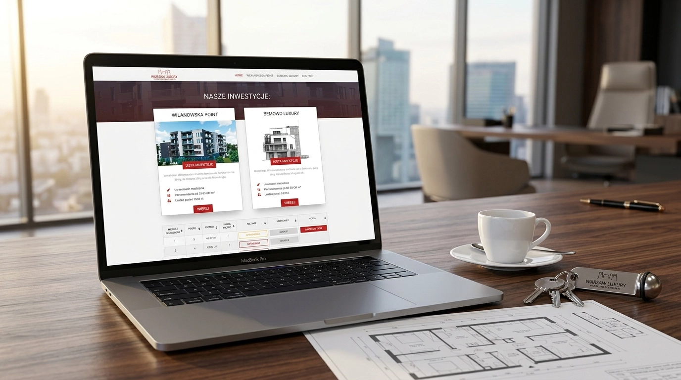 Strona dla dewelopera Warsaw Luxury - inwestycje i apartamenty
