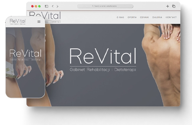 ReVital – strona gabinetu rehabilitacjii i dietoterapii